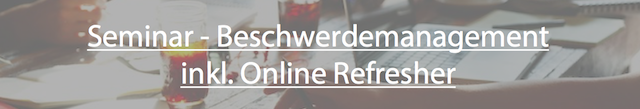 Seminar Beschwerdemanagement
